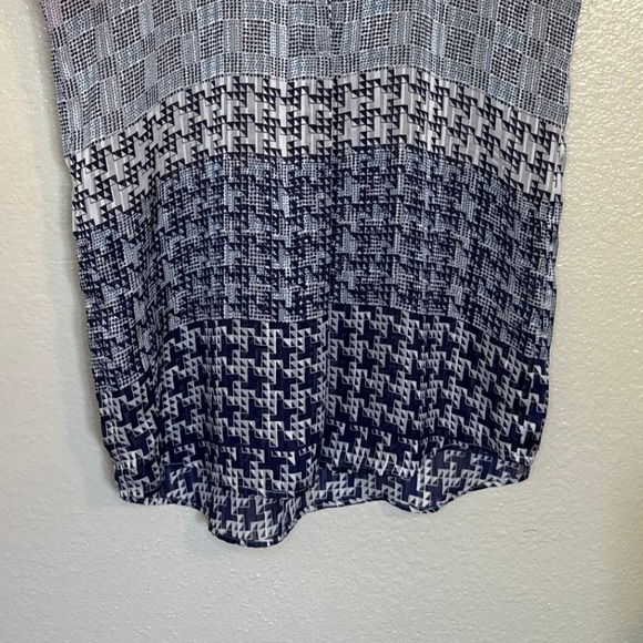 Cabi Top Women S Blue 735 Astor Houndstooth Boxy Casual Chic Office Modern - Picture 3 of 6